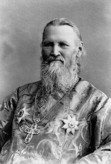 Bulla Studio photograph of Saint John of Kronstadt, dated 1900; not a painted icon.