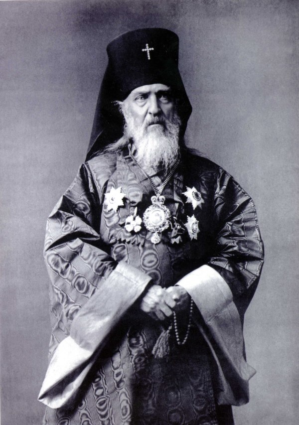 Historical photograph of Saint Nicholas of Japan from before 1912; not a painted icon.